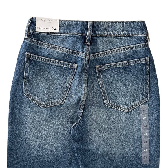 PacSun Mom Jean Evan Blue High-Rise Denim Jeans NWT (24) - Picture 7 of 13